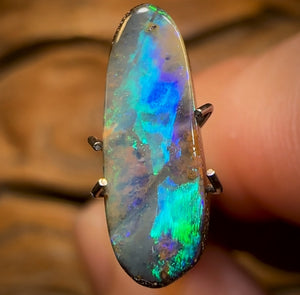 2.45cts - “Broad Flash Wonder” Queensland Boulder Seam Opal