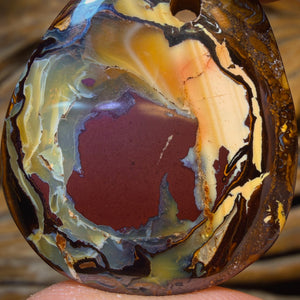 TGIF 34 x 28mm - Drilled Queensland Boulder Opal