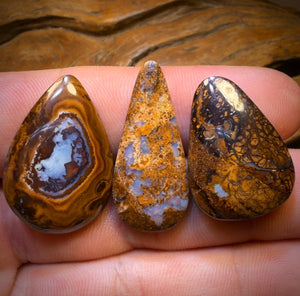 68.1cts - 3x Queensland Boulder Opal’s. Wholesale Dealers Parcel