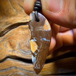 44 x 15mm - Drilled Queensland Boulder Opal Necklace