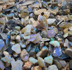 100cts - NEW Buy one get one FREE! Lightning Ridge Opal Rough Chip Parcels. BULK LISTING BARGAIN