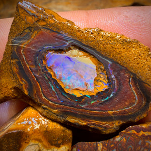 236,4 ct – 3x Yowah-Nuss Rohopal-Paket. Australischer Opal (1 $/ct Kristallzentrum und Stammesmuster)