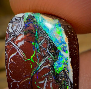 19.2cts - Australian Boulder Opal. Double sided great Tribal Pattern - Opal Whisperers