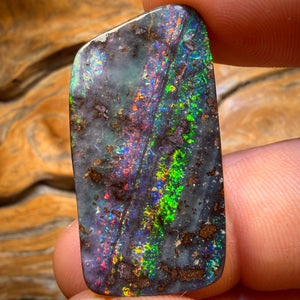 49.3cts - Large Australian Boulder Seam Opal. Red Multi