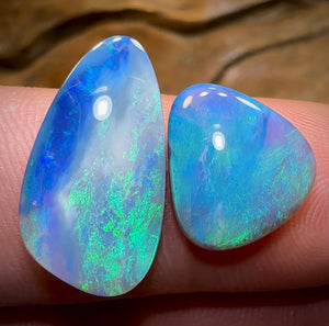 (Template) 8.3cts - Lightning Ridge Semi Black Opal Set - Opal Whisperers