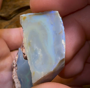 131.5cts - 2x Lightning Ridge Large Dark Opal Rough Pieces - Opal Whisperers