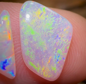 1.3cts - South Australian Crystal Opal Set from Andamooka - Opal Whisperers