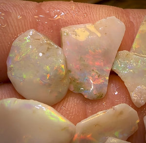 29.7cts - 8x Lightning Ridge Light Opal Rough Parcel