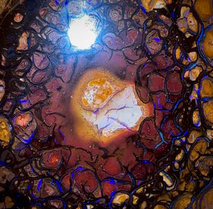 80.8cts - Double Sided Tribal Eye Queensland Boulder Opal from Yowah