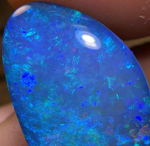 11.2cts - INVESTMENT Gem Quality Queensland Boulder Australian Opal. Scandinavian Ice Blue - Opal Whisperers