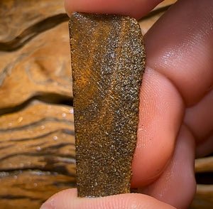 31.9cts - Australian Boulder Opal Rough Preform. Natural Split - Opal Whisperers