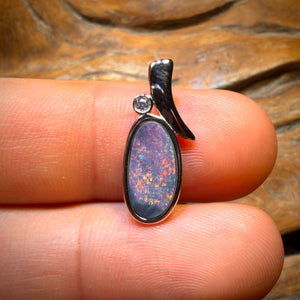 🔨 AUCTION 🔨 Sterling Silver - Queensland Boulder Opal Doublet Pendant