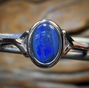 Sterling Silver - Queensland Boulder Opal Doublet Ring BARGAIN