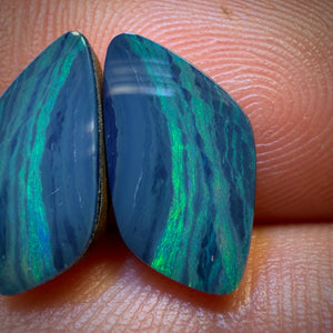 4,2 cts - Paire de doublets d'opale boulder australienne