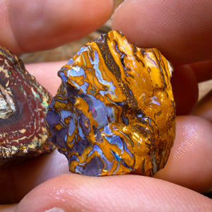 TGIF 158.9cts - 3x Yowah Nut Opal Rough Parcel. Australian Boulder Opal