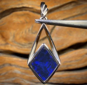 Sterling Silver - Queensland Boulder Opal Doublet Pendant