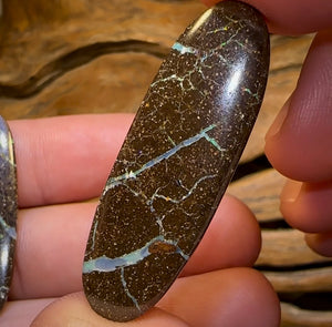 32.7cts - “Opal Web”Australian Boulder Opal Pair - Opal Whisperers