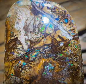 Solid Tribal Queensland Boulder Opal Pendant