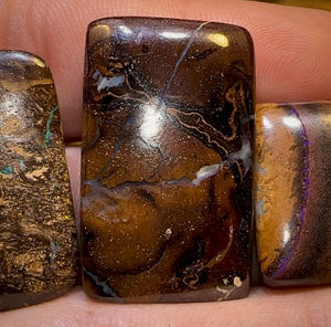 đ 92.4cts - 3x Loose Queensland Boulder Opals. Parcel