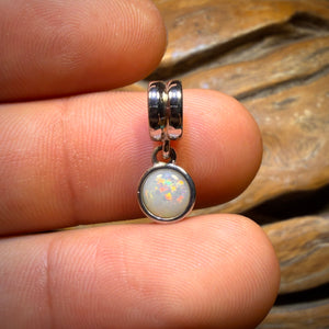 Sterling Silver - ONE ONLY! Pandora Style Solid South Australian Crystal Opal Pendant