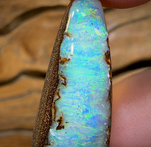 43.4cts - Big Solid Queensland Boulder Opal from Winton - Opal Whisperers