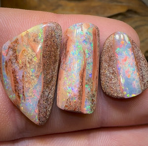 34.6cts - Australian Boulder Pipe Opal Parcel. Heritage Collection Red Fire - Opal Whisperers