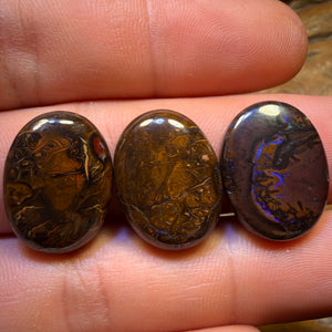 50.2cts - 3x Australian Tribal Boulder Opal’s. Wholesale Parcel