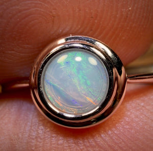 Bague en argent sterling avec opale de cristal d'Australie du Sud