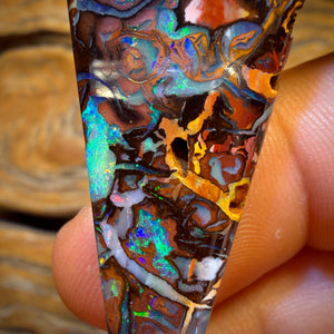 Hey Dad! 122.8cts - BIG TOP PARTNERS Tribal Queensland Boulder Opal Picture Stone Pair