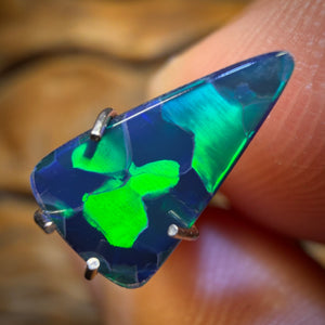๐จ AUCTION ๐จ Reserve ๐ High Roller Banger Auction ๐ 0.6cts - Lightning Ridge Opal Doublet Old School 30+ Yr wow Harlequin Type Pattern