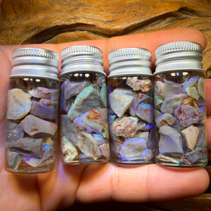 50cts Lightning Ridge Opal Rough Chip Vials. BULK LISTING