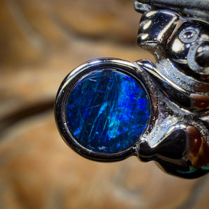 Sterling Silver - Australian Boulder Opal Doublet Pendant