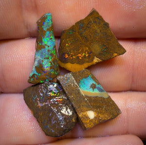 🔒50,6 ct – 4 australische Boulderopal-Rohlinge