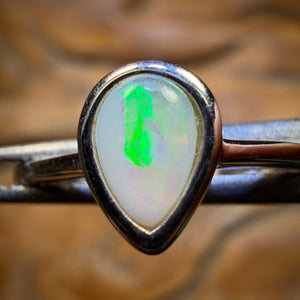 Sterling Silver - South Australian Crystal Opal Ring