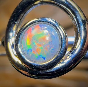 Sterling Silver - South Australian Crystal Opal Ring