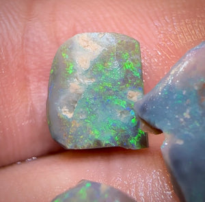 22.6cts - 7x Lightning Ridge Crystal, Dark and Black Opal Rubs Parcel - Opal Whisperers