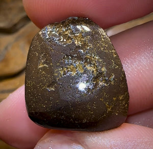 30.1cts - Australian Boulder Opal Rough Preform. Natural Split - Opal Whisperers