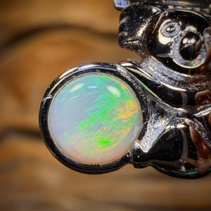 Sterling Silver - Australian White Opal Pendant
