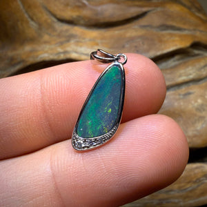Bargain Card! Sterling Silver - Queensland Boulder Opal Doublet Pendant