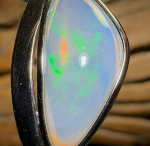 Sterling Silver - Solid South Australian Crystal Opal Pendant - Opal Whisperers