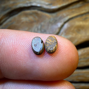 HDW 0.75cts - Australian Boulder Opal Doublet Pair