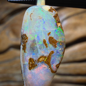 🔨 AUCTION 🔨 10.2cts - Solid Queensland Boulder Pipe Opal Pendant
