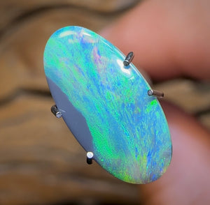 (Template) 1.3cts - Lightning Ridge Semi Black Opal - Opal Whisperers