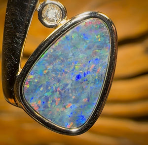 Sterling Silver - Queensland Boulder Opal Doublet Pendant