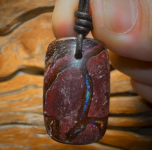 33 x 20mm - Drilled Australian Boulder Opal Necklace
