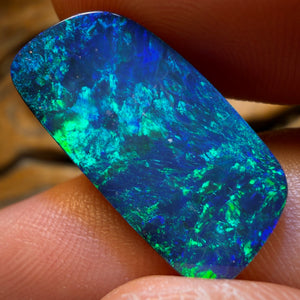 18.5cts - Best of the Best Blue Greens TOP Australian Boulder Opal Doublet Pair