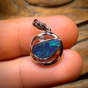 Sterling Silver - Queensland Boulder Opal Doublet Pendant