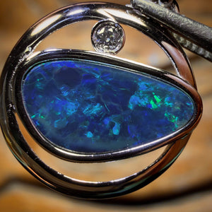 Sterling Silver - Queensland Boulder Opal Doublet Pendant