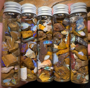 120cts Vials of Mixed Australian Opal Rough. BULK LISTING