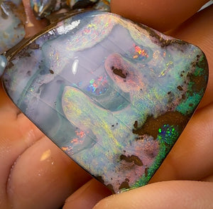 281.5cts - 10x Quality Australian Boulder Seam Opal Rubs Amazing Picture Stone Parcel
